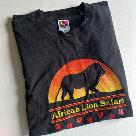 Vintage African Lion Safari T-Shirt / L - Picture 2 of 7